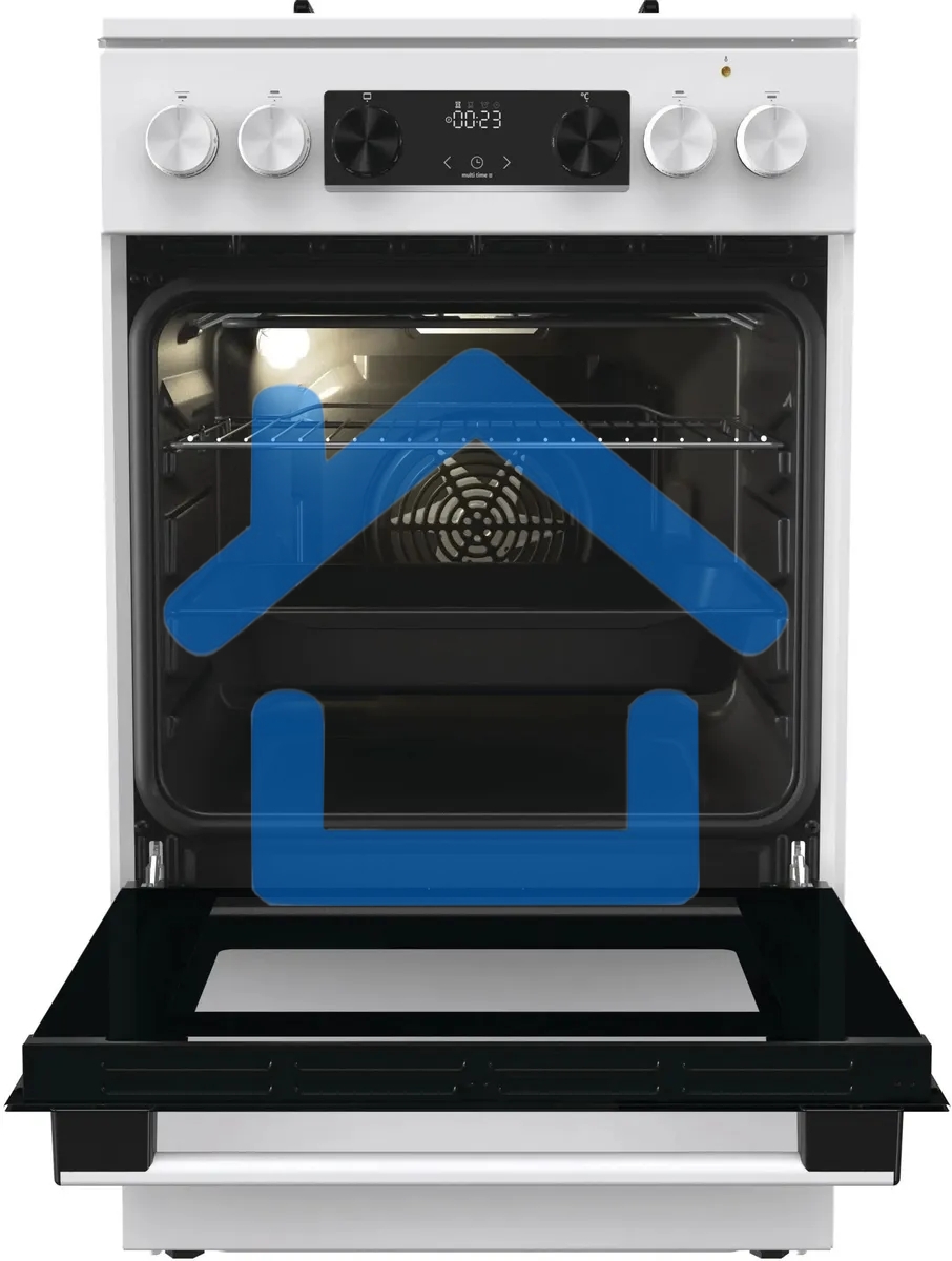 Плита комбинированная Gorenje GK5C60WJ белый, конфорок 4 газовых, духовка 62 л, 50 см x 85 см x 59.4 см