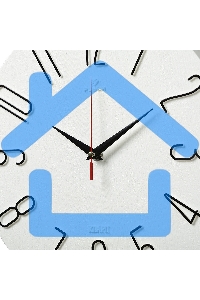 Настенные часы РУБИН 3010-001 белый/черный