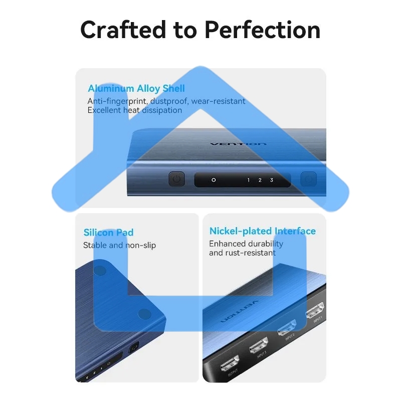 Переключатель (switch) 3x1 Vention HDMI v2.0