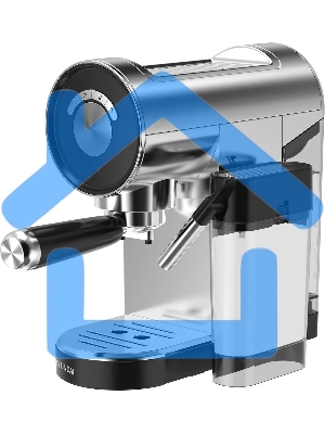 Кофеварка рожковая Hyundai HEM-4305 серебристый/черный, исп. кофе - молотый, 0.9 л, 1350 Вт, 20 Бар