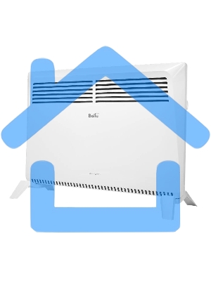 Конвектор Ballu Solo Turbo BEC/SMT-2000 + Кронштейн CWM-02, белый, 2000 Вт, 25 м2, термостат