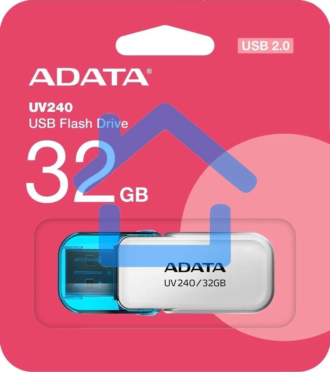 Флешка USB R/W ADATA R/W 32Gb ADATA UV240, USB 2.0, белый