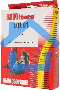 Пылесборники Filtero LGE 01 Standard, двухслойные, 5 шт., для пылесосов LG
