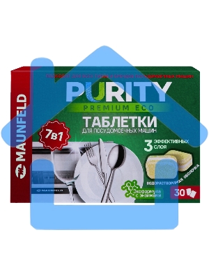Таблетки для посудомоечных машин Maunfeld Purity Premium ECO all in 1 MDT30PE (30 шт. в упаковке)