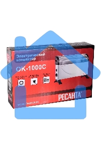 Конвектор Ресанта ОК-1000С белый, 1000 Вт, 15 м2, термостат