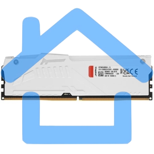 Оперативная память Kingston Fury Beast, DDR5, 16Gb (1x16Gb), 5600MHz, CL40, DIMM, радиатор, RGB, белый