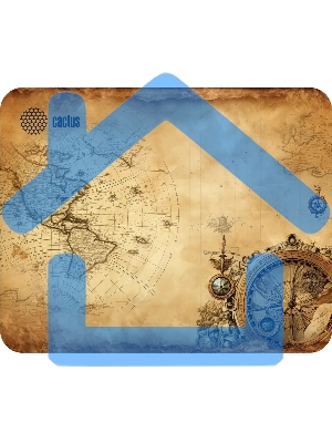 Коврик для мыши Cactus Vintage map 250x200x3мм (CS-MP-D10S)