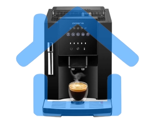 Кофемашина автоматическая Polaris PACM-2041SW черный, исп. кофе - зерна, 1.8 л, 1450 Вт, 20 Бар.