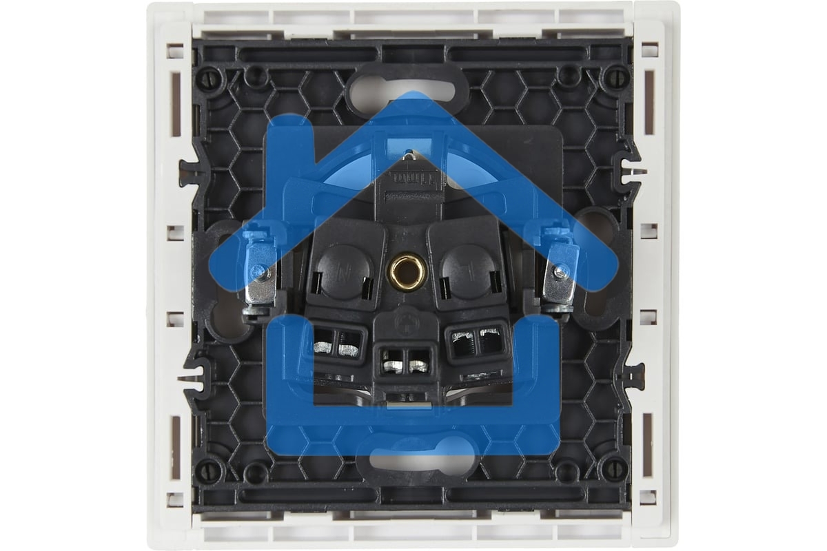 Розетка СП FORTE&PIANO FP216 16А с заземл. без защ. шторок винт. крепл. белый IEK FP-R11-16-K01