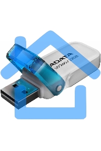 Флешка USB ADATA UV240 (AUV240-32G-RWH), 32 Gb, USB 2.0, R/W 15/5, белый/синий