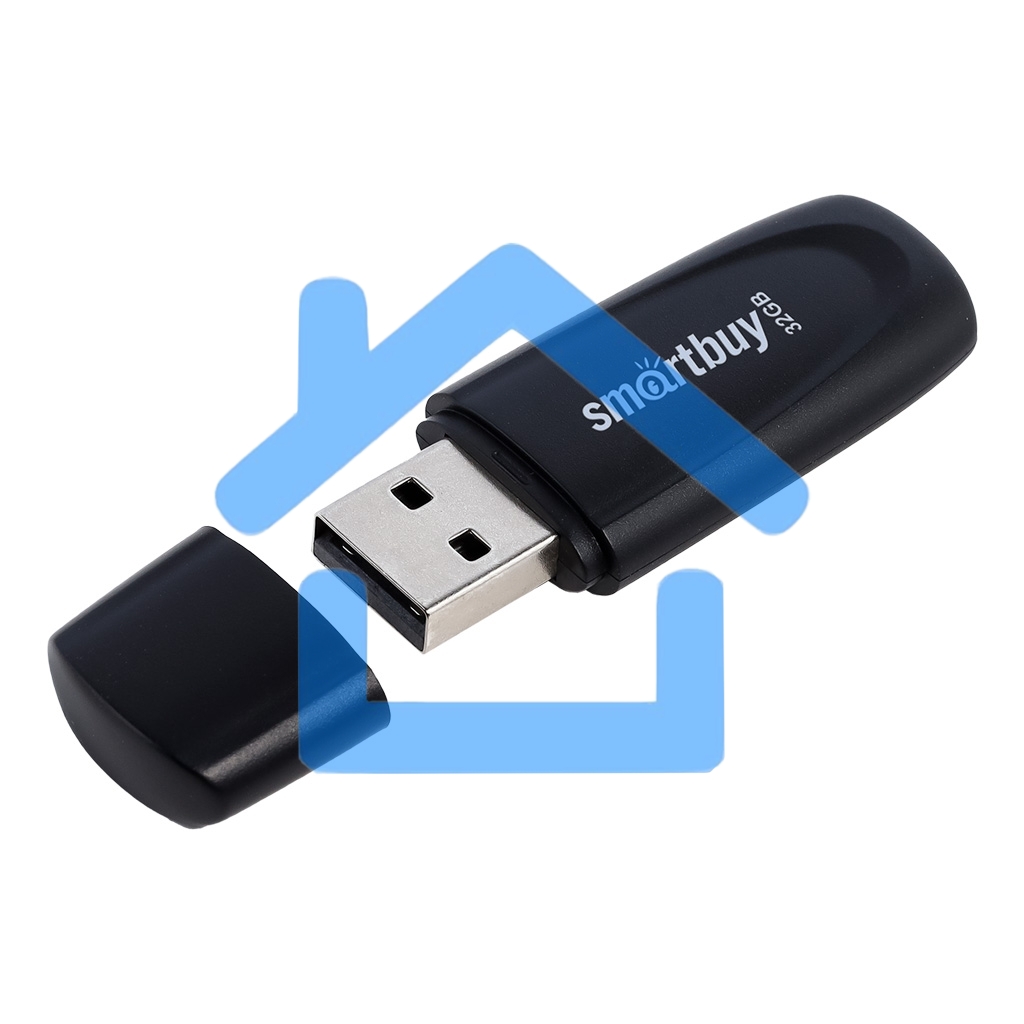 Флешка USB Smartbuy R/W 32 Gb Scout Black (SB032 Gb2SCK), 32 Gb, USB 2.0, R/W 13/8, черный
