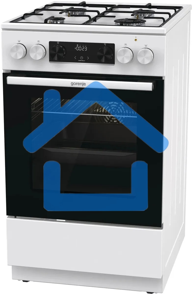 Плита комбинированная Gorenje GK5C60WJ белый, конфорок 4 газовых, духовка 62 л, 50 см x 85 см x 59.4 см