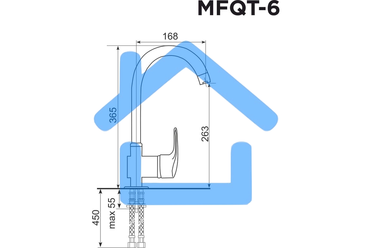 Кухонный смеситель Maunfeld MFQT-6BG бежевый