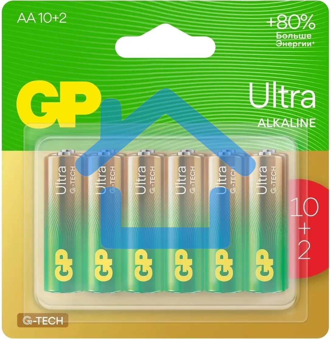 Батарея GP Ultra 15AUA21-2CRSBC12 AA (12шт) блистер
