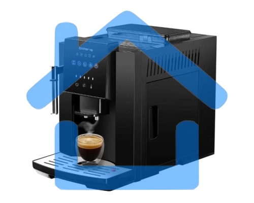 Кофемашина автоматическая Polaris PACM-2041SW черный, исп. кофе - зерна, 1.8 л, 1450 Вт, 20 Бар.