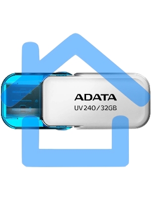 Флешка USB ADATA UV240 (AUV240-32G-RWH), 32 Gb, USB 2.0, R/W 15/5, белый/синий