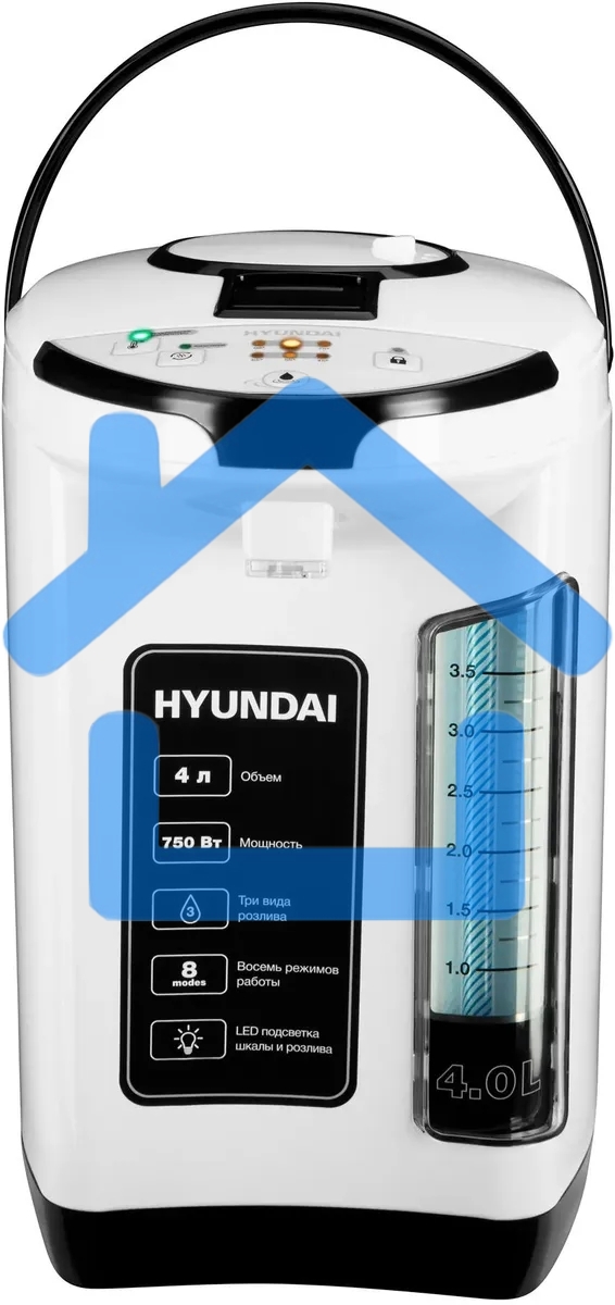 Термопот Hyundai HYTP-4840 4л, 750Вт, белый/черный