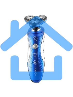 Электробритва Centek CT-2170 (синий) ротор 3D, влажное бритье, 3 плав.головки, 2-ные лезвия, до 50 мин раб