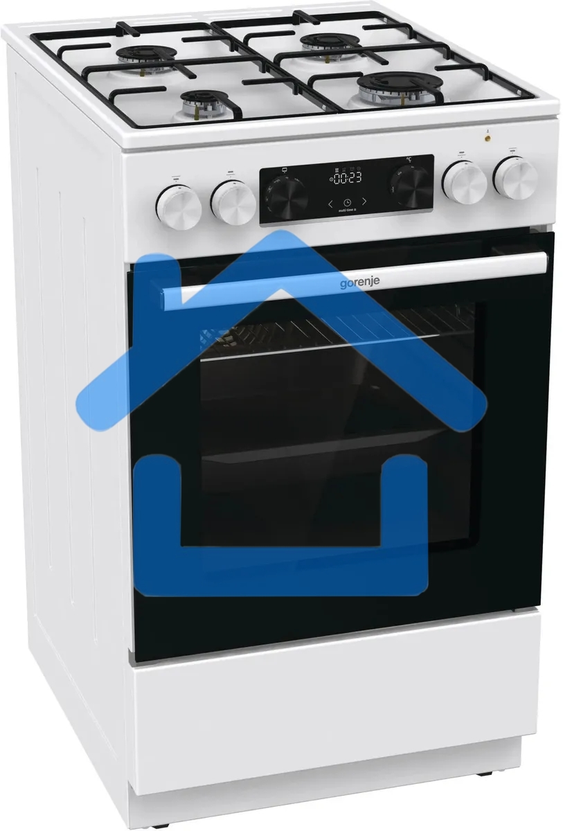Плита комбинированная Gorenje GK5C60WJ белый, конфорок 4 газовых, духовка 62 л, 50 см x 85 см x 59.4 см