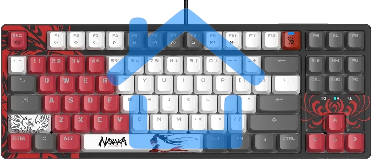Клавиатура A4Tech Bloody S87 Naraka проводная USB черный/красный