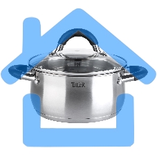 Кастрюля TalleR TR-11044 Шелборн с крышкой, 16,5 см, 2,2 л, нержавеющая сталь 18/10