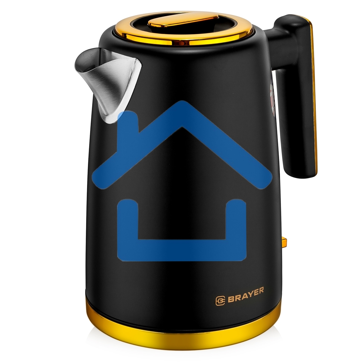 Чайник электрический BRAYER BR1017, 2200 Вт, 1,7 л, нерж.сталь, VNQ by STRIX, автоотключ