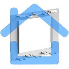 Рамка универсальная DKC F00011G In-Liner Aero 2 модуля, серебристый, RAL 9006