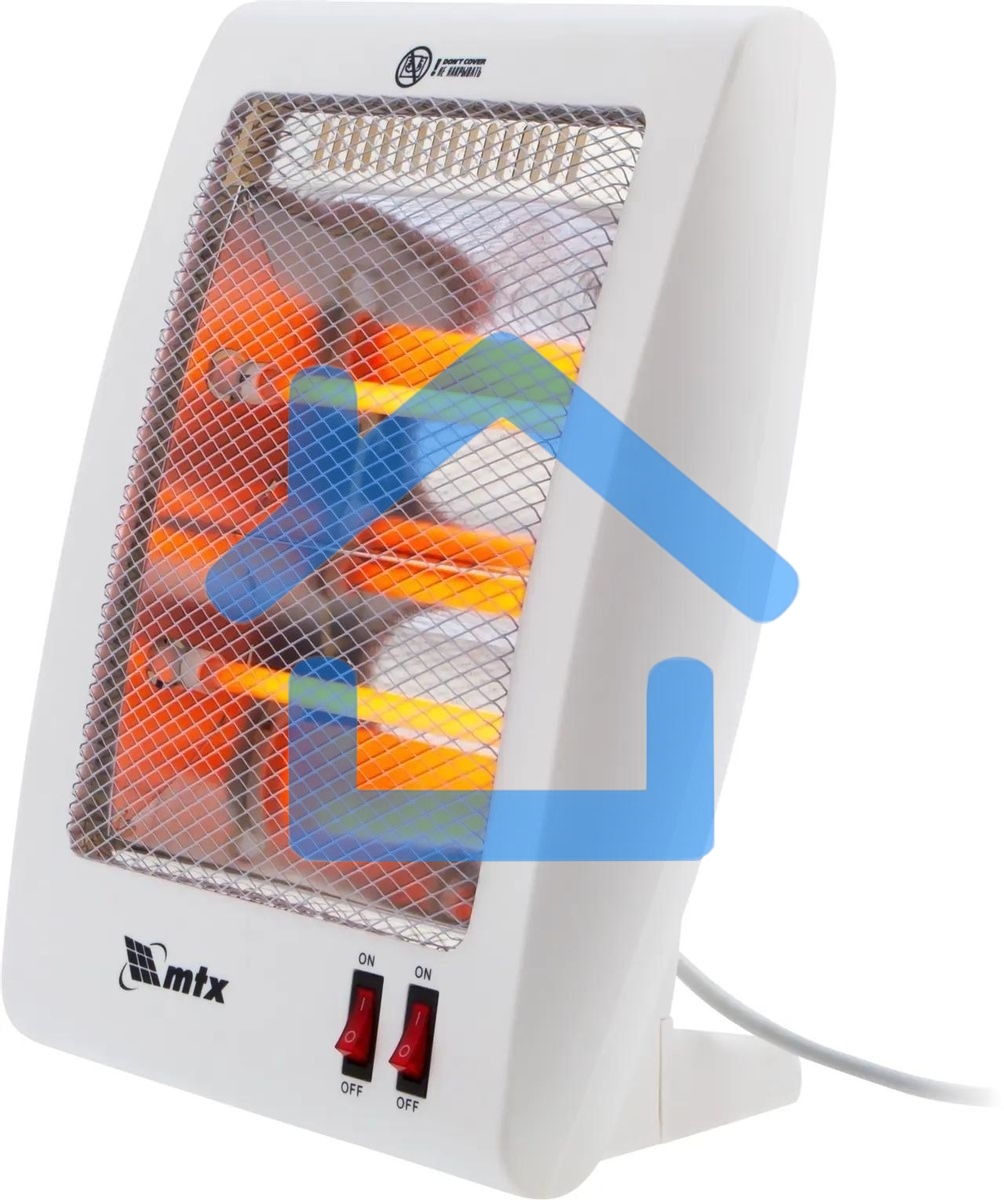 Обогреватель инфракрасный MTX IQH-800, белый, кварцевый, 800 Вт, 8 м2