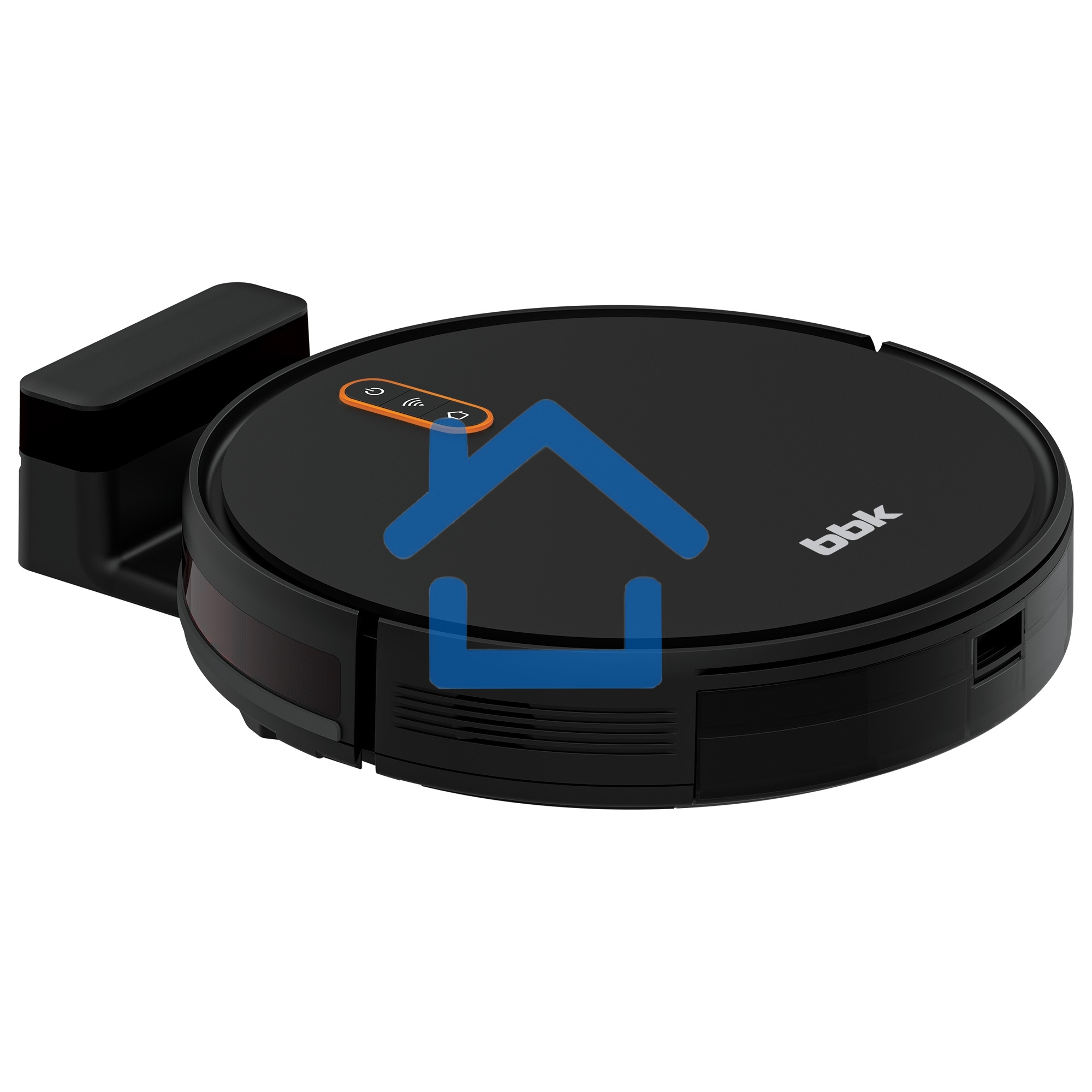Робот-пылесос BBK BV3502 черный/оранжевый, 2600 мА·ч Li-Ion, уборка влажная/сухая, пылесборник контейнер 0.5 л