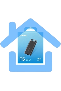 Внешний SSD Samsung T5 EVO, 2TB, USB 3.2 Gen 1 Type-C, R/W 460/460, черный