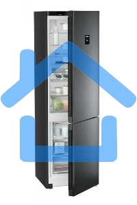 Холодильник Liebherr CNBDC 573I-22 001 черная нержавеющая сталь двухкамерный 266/94л морозилка снизу