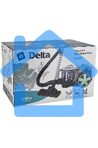 Пылесос DELTA DL-0854 черный/зеленый, 300/2400 Вт, уборка сухая, пылесборник контейнер, 4 л