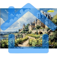 Альбом для рисования Silwerhof 20л. A4 Акварельные пейзажи 4 дизайна, картон скрепка