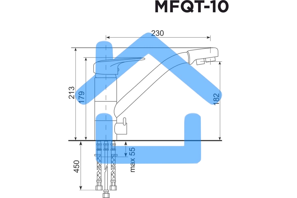 Кухонный смеситель Maunfeld MFQT-10W кремовый