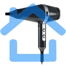 Фен Kitfort KT-3256 2200Вт черный/серебристый