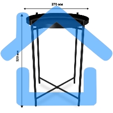 Столик журнальный SHEFFILTON SHT-CT8-1 металл черный муар (200184)