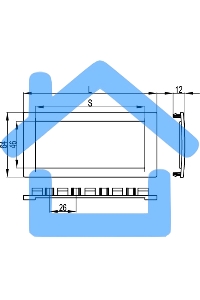 Рамка универсальная DKC F00011G In-Liner Aero 2 модуля, серебристый, RAL 9006