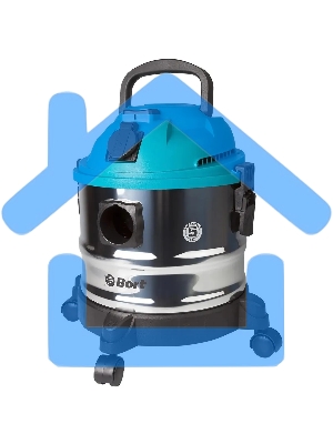 Строительный пылесос Bort BSS-1015 голубой/серебристый, 285/1250 Вт, уборка сухая/влажная, пылесборник контейнер, 15 л