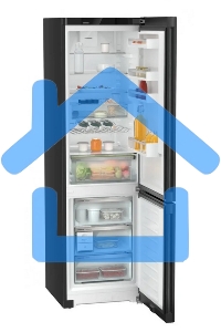 Холодильник Liebherr CNBDC 573I-22 001 черная нержавеющая сталь двухкамерный 266/94л морозилка снизу