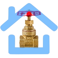 Задвижка клиновая латунная 1/2'