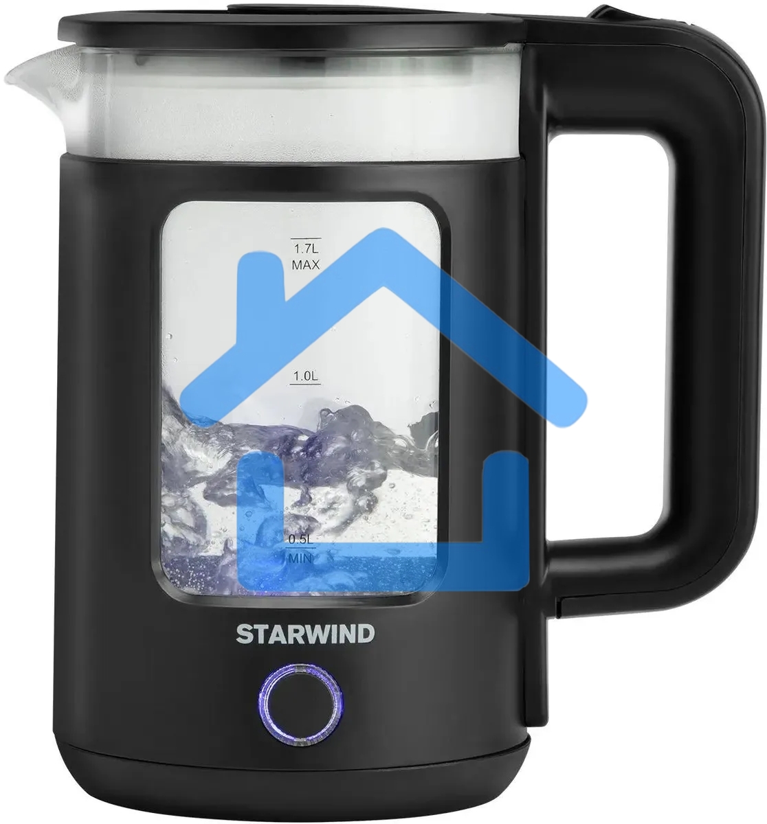 Чайник электрический Starwind SKG1053 1.7 л, 1800 Вт, черный