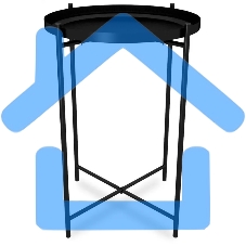 Столик журнальный SHEFFILTON SHT-CT8-1 металл черный муар (200184)