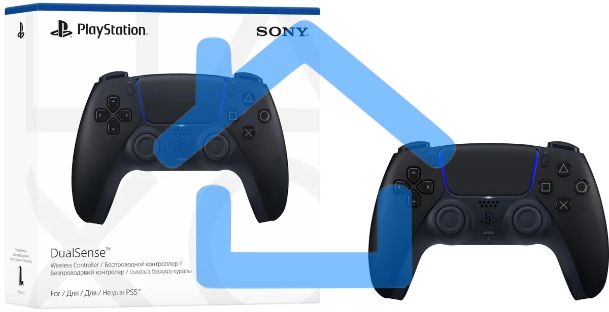 Геймпад Sony PlayStation 5 DualSense Wireless Controller CFI-ZCT1W черный (PS719827696)