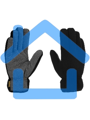 Перчатки универсальные Denzel 68095 двойные, ПВХ нанесение, размер 8