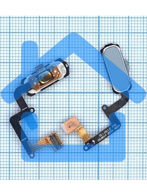 Кнопка HOME в сборе с механизмом и шлейфом для Samsung A320, синяя