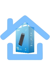 Внешний SSD Samsung T5 EVO, 2TB, USB 3.2 Gen 1 Type-C, R/W 460/460, черный