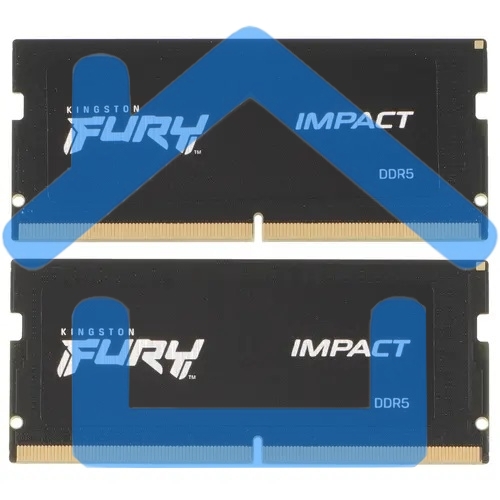 Оперативная память Kingston Fury Impact, DDR5, 32Gb (2x16 Gb), 4800 MHz, CL38, SO-DIMM