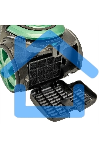 Пылесос DELTA DL-0854 черный/зеленый, 300/2400 Вт, уборка сухая, пылесборник контейнер, 4 л