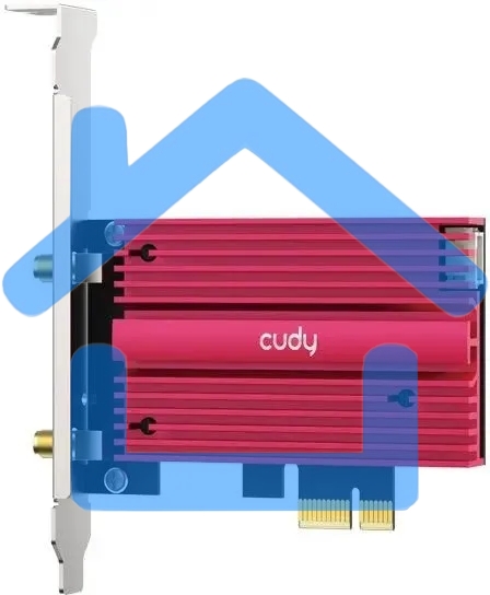 Сетевой адаптер Wi-Fi + Bluetooth Cudy WE4000 АХ5400 PCI Express (ант.внеш.съем) 1ант.