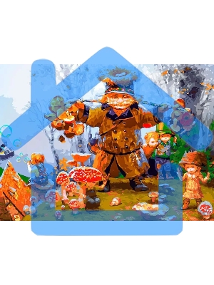 Картина по номерам БЕЛОСНЕЖКА 953-AS Веселые грибники